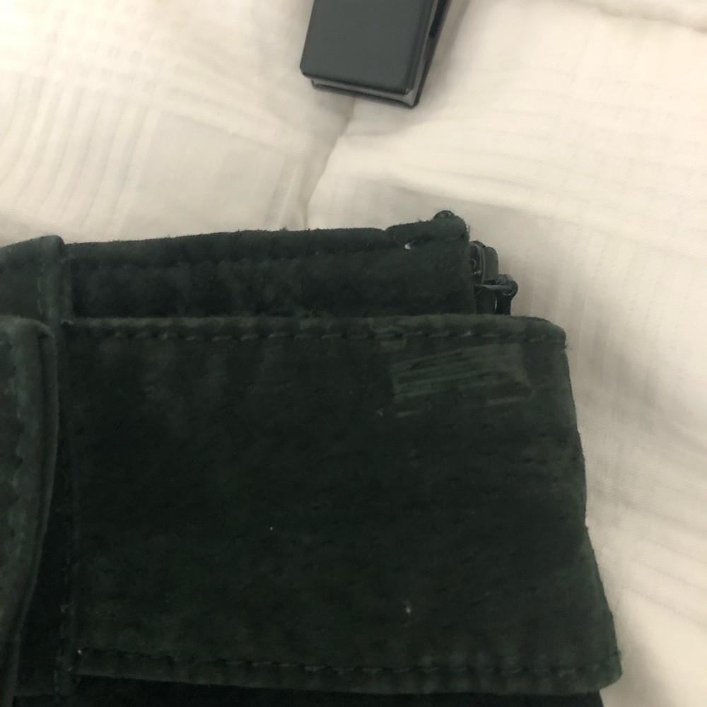 🪲 Zara Women Stunning Belted Green Suede Skirt 🪲 - Picture 9 of 12